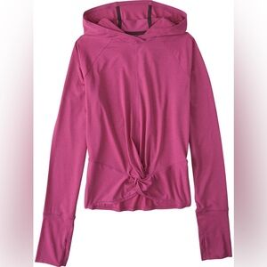 Title Nine Twist Front Training Hoodie | Pink | Lightweight Crop | Small